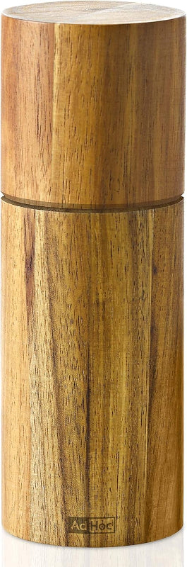 ADHOC MP74 ACACIA Small Pepper or Salt Mill – Ceramic Grinder, Acacia Wood