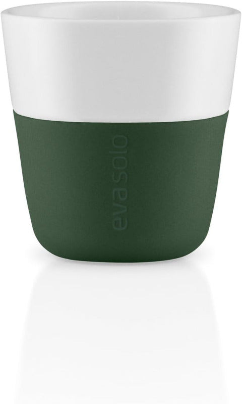 EVA SOLO | 2 Espresso Becher | 80 Ml | Gut Zu Halten Durch Silikonbeschichtung | Spülmaschinenfest | Carbon Schwarz