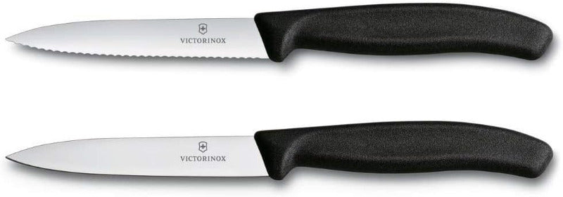 VICTORINOX Swiss Classic Vegetable Knife Set – Extra Sharp Swiss Made Blades with Ergonomic Black Handles