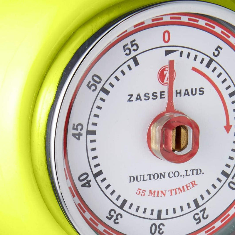 ZASSENHAUS Speed Kitchen Timer – Kiwi Green | 7 cm Stainless Steel