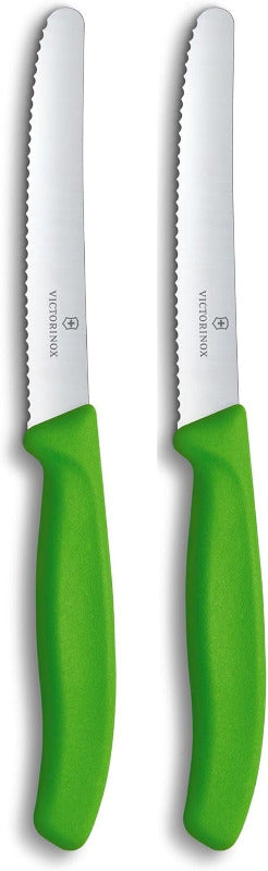 VICTORINOX Swiss Classic Tomato & Snack Knife Set – 6 Pieces, Black Handle, 11cm