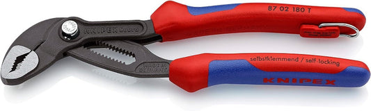 KNIPEX Cobra® 87 02 180 T Water Pump Pliers (180 mm, Tether-Ready)
