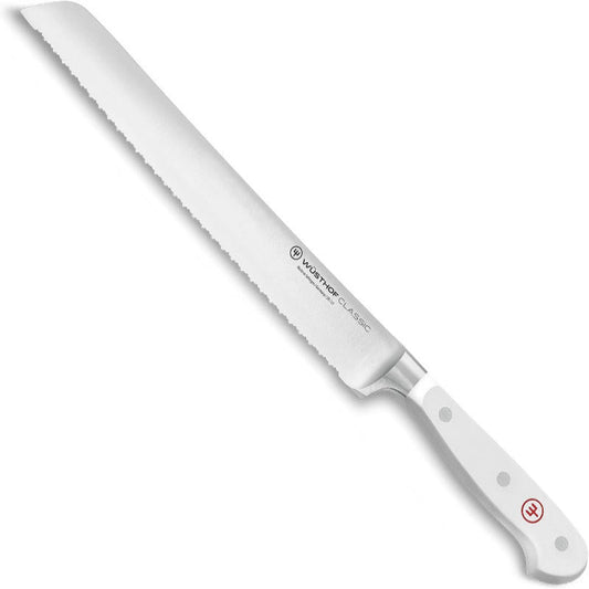 WÜSTHOF Classic Bread Knife 23 cm with Precision Double Serrated Edge – Black Handle