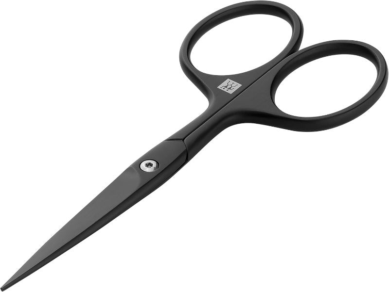 ZWILLING Beard Scissors – 115 mm Premium Stainless Steel, Extended Grip, Fine Tip, Scratch-Resistant, Black