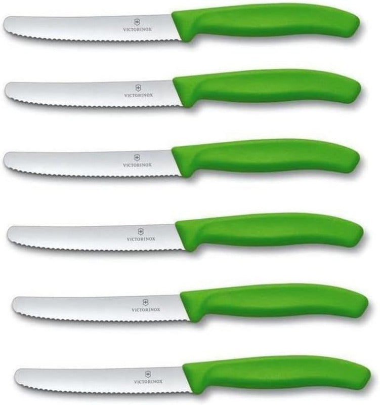 Victorinox | Tafelmesser Mit Wellenschliff | 6Er Pack | Swiss Classic | Swiss Made | Mehrfarbig