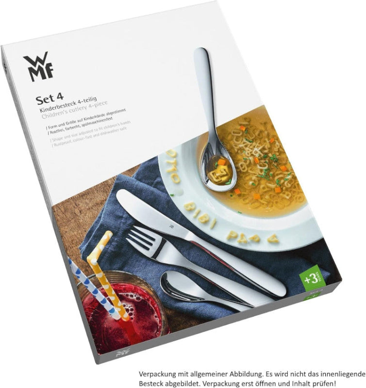 WMF Animals Children’s Cutlery Set – 4-Pieces For Kids Age 3+ with Gift Packaging
