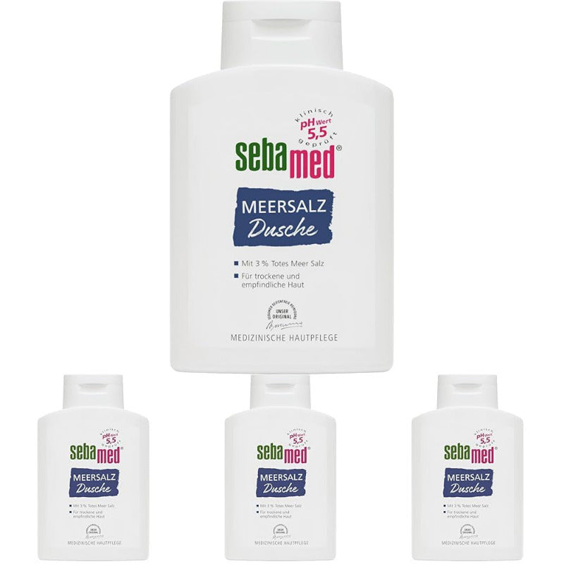 SEBAMED Meersalz Dusche 200 Ml, Duschgel Für Männer Und Frauen, Seifenfreie Reinigung Für Empfindliche Und Trockene Haut, Ohne Mikroplastik