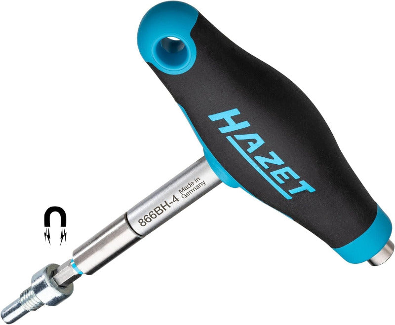 HAZET - Doppel-Bit-Halter 866BH-4 I Werkzeug Zum Halten Von Bits/Schraubendrehereinsätzen I Universell, Praktisch, Effizient I Abtrieb: Sechskant 6,3 (1/4 Zoll) I Magnetkraft: 1000 G