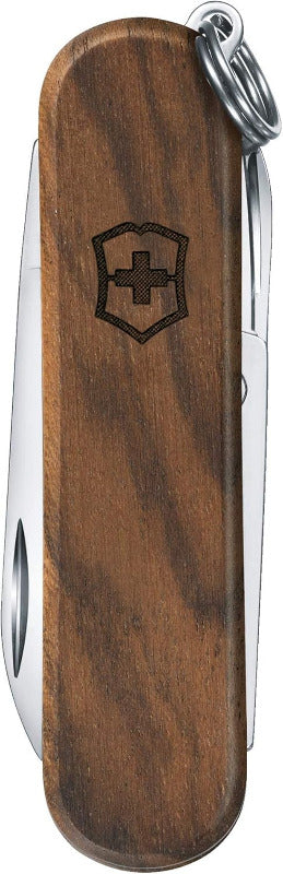 VICTORINOX Classic SD Wood – Small Swiss Army Knife | 5-Function Multitool with Blade, Nail File & More