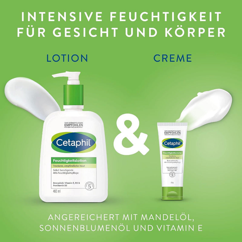 CETAPHIL Moisturizing Lotion 460ml + Moisturizing Cream 85g 