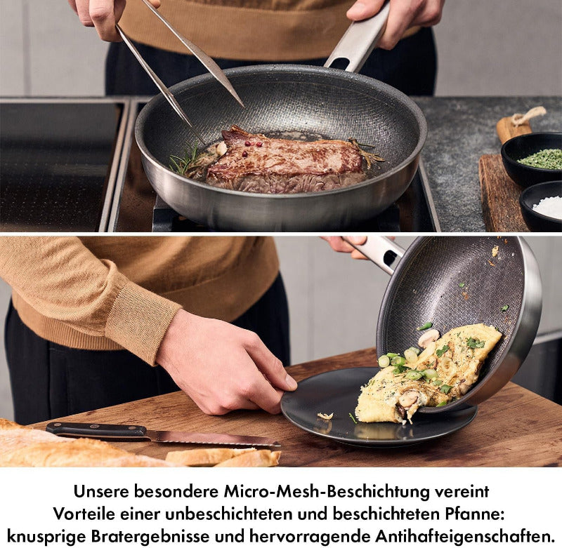 Zwilling Joy plus Bratpfanne 28 Cm, Kratzfeste Antihaftbeschichtung Mit Schutzgitter, Für Alle Herdarten, Induktionsgeeignet, Spülmaschinengeeignet, Schwarz