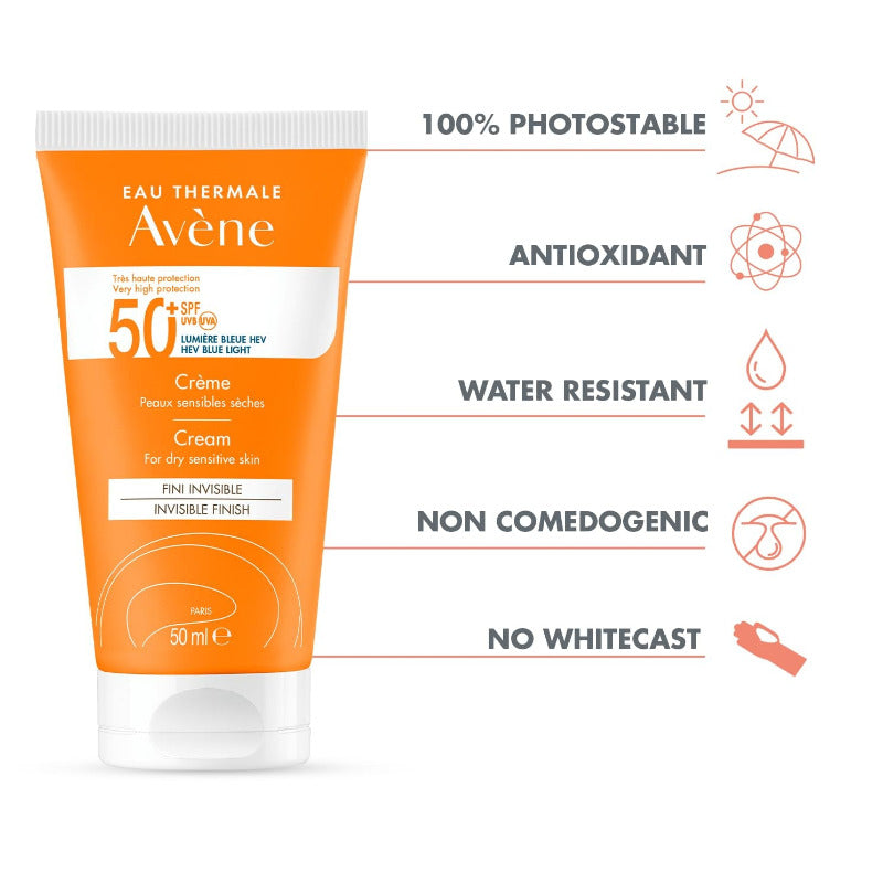 Avène High Protection Sun Cream SPF50, 50 Ml