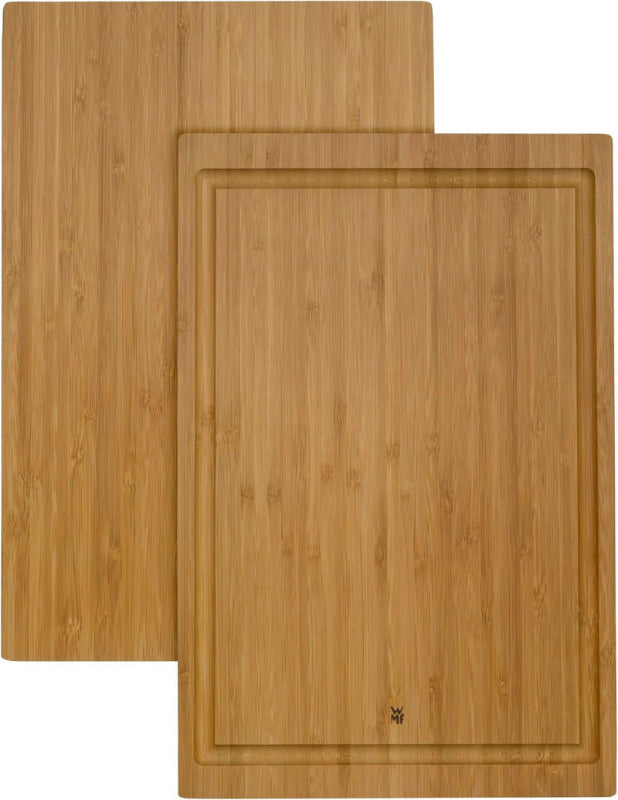 WMF Bamboo Cutting Board – 38 x 25 cm Natural Wood Chopping Board with Juice Groove
