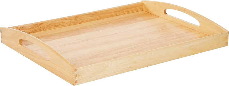 ZASSENHAUS Rectangular Wooden Serving Tray with Handles – Acacia Wood, 53×41×7 cm