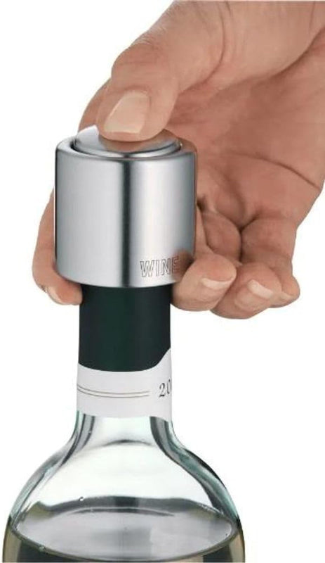 WMF Clever&More Wine Stopper – Ø 2.4cm Airtight Stainless Steel Bottle Stopper with Engraving