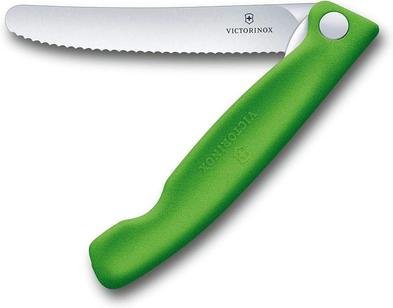 VICTORINOX Swiss Classic Tomato & Table Knife – 11 cm | Serrated Edge | Black Handle