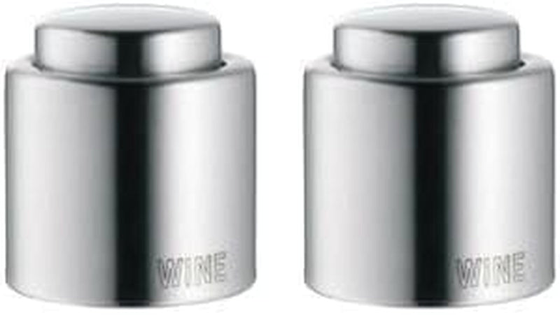 WMF Clever&More Wine Stopper – Ø 2.4cm Airtight Stainless Steel Bottle Stopper with Engraving