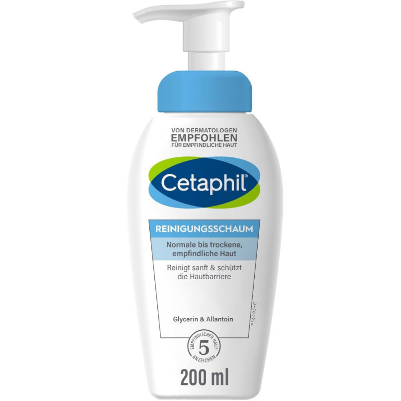 CETAPHIL Gentle Foaming Cleanser – 200ml | Soothing Facial Cleanser for Normal, Dry & Sensitive Skin