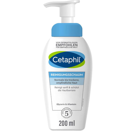 CETAPHIL Gentle Foaming Cleanser – 200ml | Soothing Facial Cleanser for Normal, Dry & Sensitive Skin