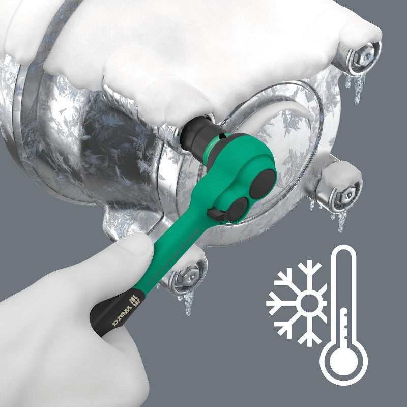 WERA 8100 SB 12 Zyklop Comfort Ratchet Set – 16-Piece (3/8" Drive)