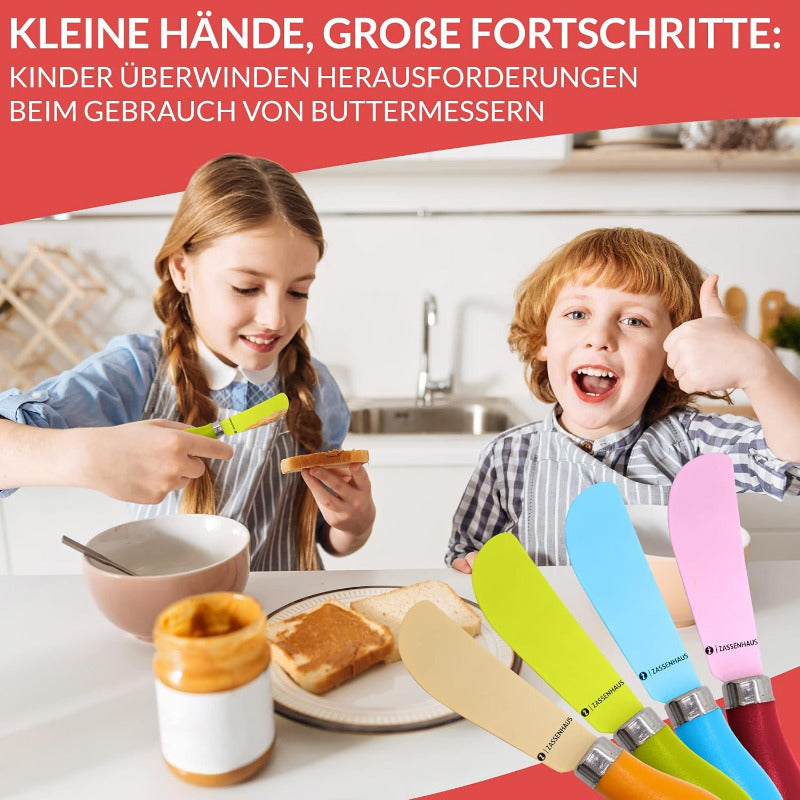 ZASSENHAUS 4-Piece Colorful Butter Knife Set – 13 cm