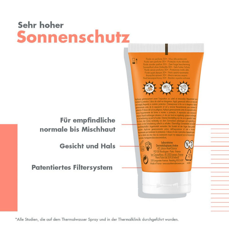 Avene Sun Fluid SPF 50+ Fragrance-Free – 50ml