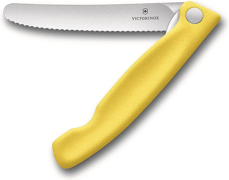VICTORINOX Swiss Classic Tomato & Table Knife – 11 cm | Serrated Edge | Black Handle