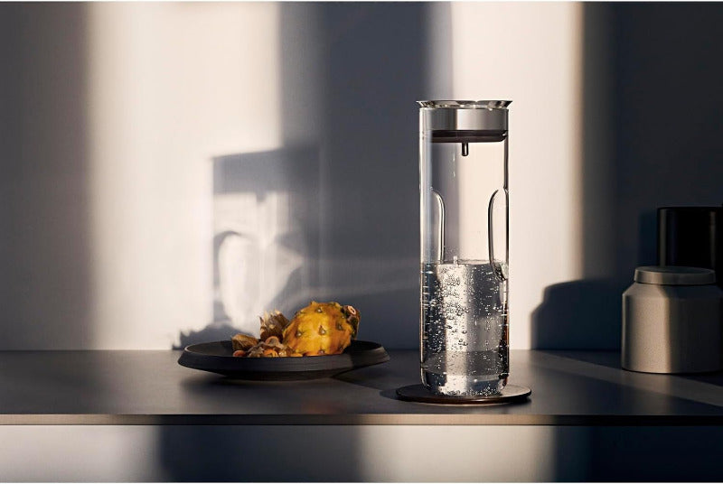 WMF Motion Water Carafe – 1.25L Glass Carafe with Silicone Lid 