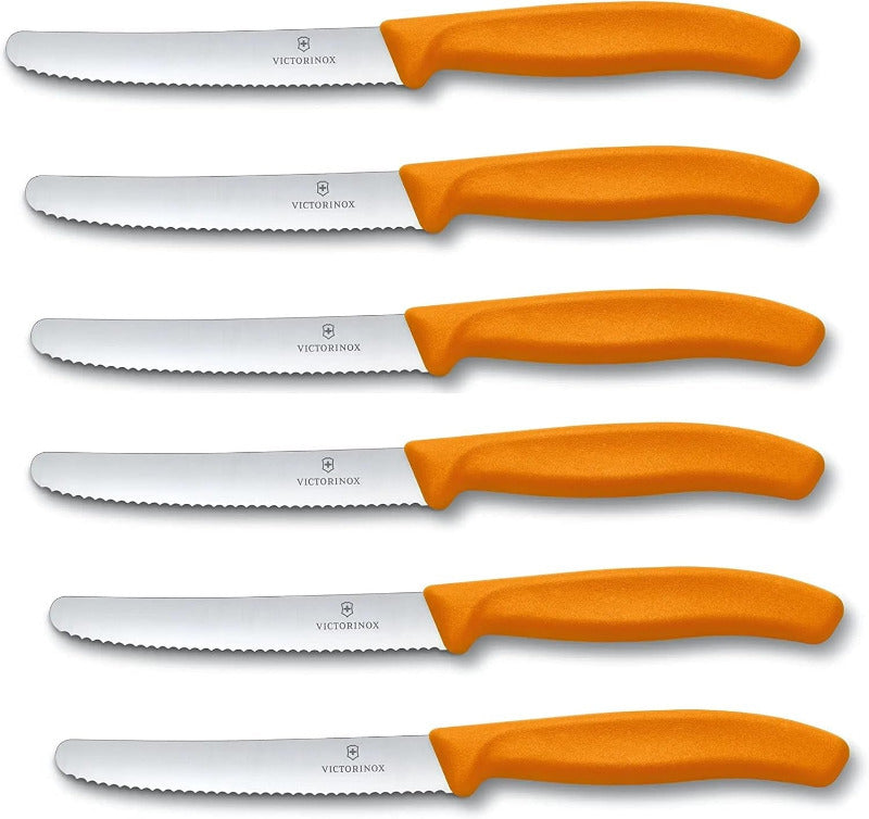 Victorinox 6-Piece Swiss Classic Table Knife Set | Wavy Edge | Multi-Color | Swiss Made