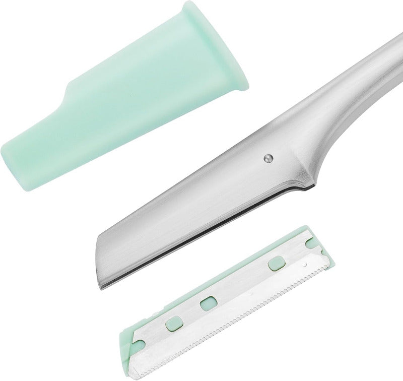 ZWILLING Gesichtshaarrasierer Mit Rasierklinge (Für Eine Präzise Entfernung Von Haaren Im Gesicht, Hygienisch Und Gründlich), Premium, Edelstahl, Silber