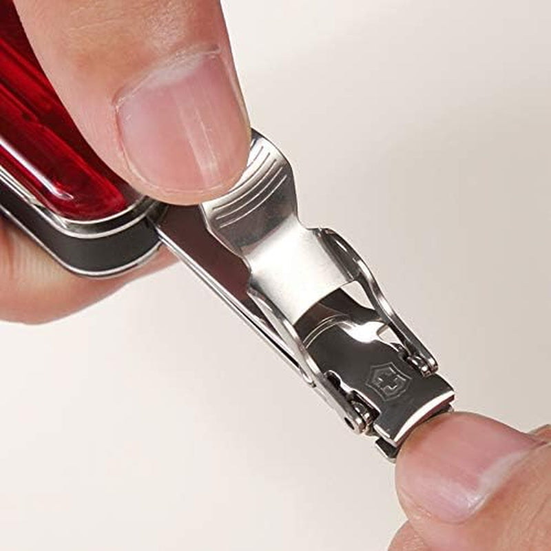 VICTORINOX Nail Clip 582 Swiss Army Knife – 4-in-1 Compact Multitool for Everyday Grooming | Red