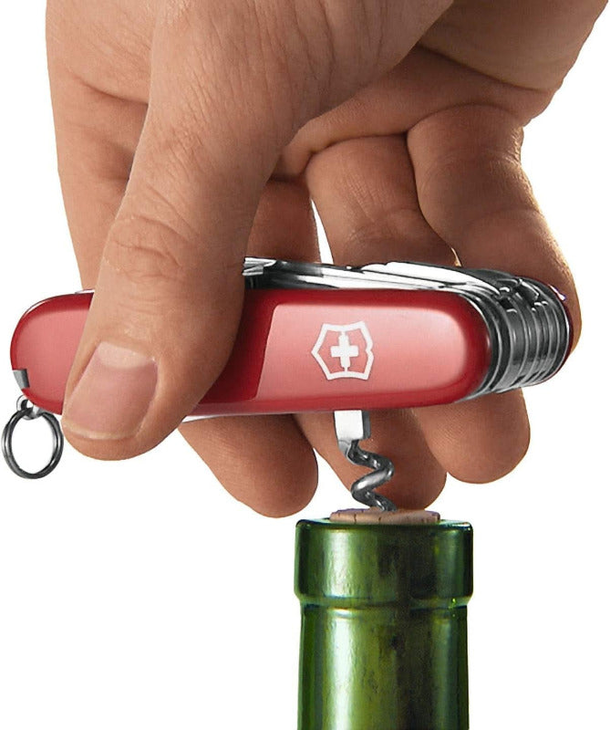 VICTORINOX Spartan Swiss Army Knife – 12-in-1 Multitool Pocket Knife with Corkscrew, Blade, Can Opener & More