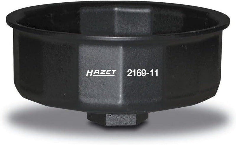 HAZET Ölfilterschlüssel 2169 I Passend Für Verschiedene Ölfilter Mit Einem Durchmesser Von 82 Mm, Antrieb: Außensechskant 3⁄8 Zoll I Betätigung Von Ölfiltern Und Ölfilter-Gehäusedeckeln