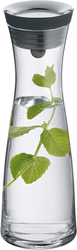 WMF Basic Water Carafe – 1 Liter Glass Carafe with Silicone Lid & CloseUp Stopper