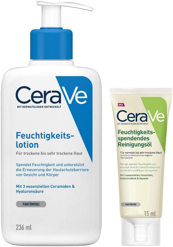 Cerave Moisturising Lotion 236 ml + FREE Hydrating Cleansing Oil 15 ml