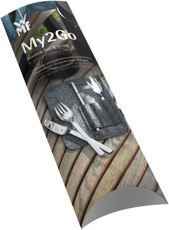 WMF My2Go Travel Cutlery Set – 8-Pieces Portable Outdoor Flatware with Case