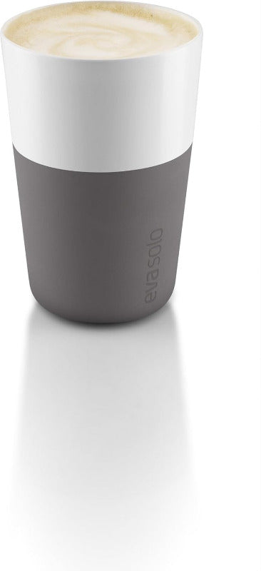 EVA SOLO | 2 Espresso Becher | 80 Ml | Gut Zu Halten Durch Silikonbeschichtung | Spülmaschinenfest | Carbon Schwarz