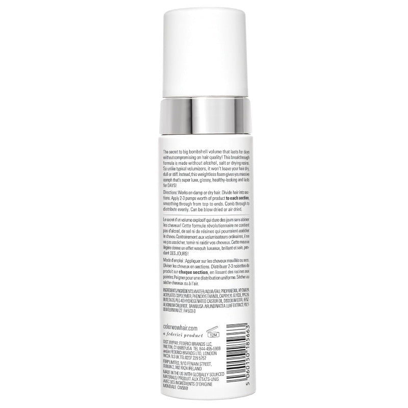 Color Wow Schaumfestiger Volumen Xtra Large, Haarfestiger Schaum Feines Haar, Haarstyling Mit Hitzeschutz Für Volles & Gesundes Haar, Volume Lift Haarschaum Feines Haar,195Ml