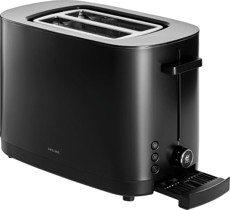 ZWILLING ENFINIGY Long Slot Toaster – Black | 3 Programs, 7 Browning Levels, Roll Rack