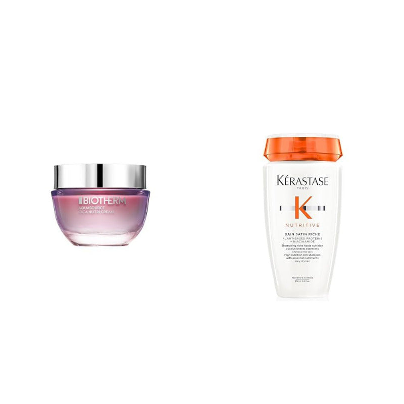 Biotherm X Kérastase Dry Skin & Hair Care Set – Nourishment Duo for Skin & Hair Revival