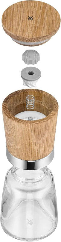 WMF Ceramill Nature Salt & Pepper Mill Set – 2-Pieces Wooden Mills with Ceramic Grinder