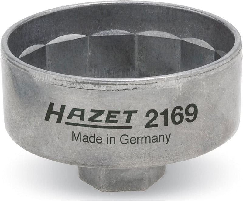 HAZET Oil Filter Wrench 2169 I – Fits 82 mm Oil Filters | 3/8" Drive Hex Wrench for Filter & Cap Removal