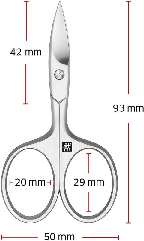 ZWILLING Premium Nail Scissors – 90 mm, Hypoallergenic, Micro-Serrated, Silver