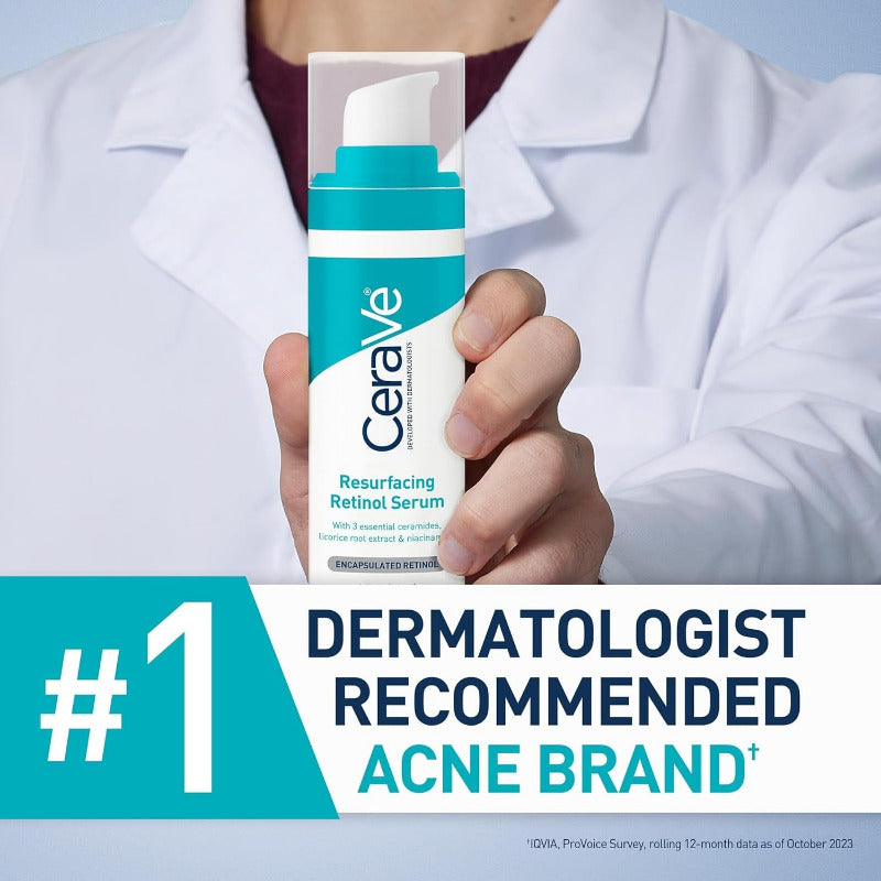 CERAVE Resurfacing Retinol Serum 30ml – Reveal Smoother, Clearer Skin