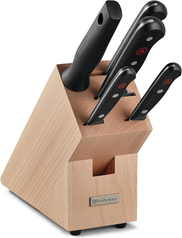 WÜSTHOF Gourmet Knife Block – 5-Piece Set | German Steel Kitchen Essentials