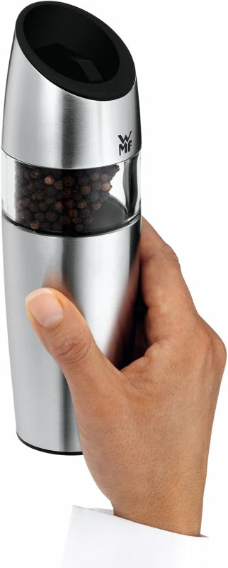 WMF Electric Tilting Mill 20 cm – Salt & Pepper Grinder Cromargan Stainless Steel & Glass