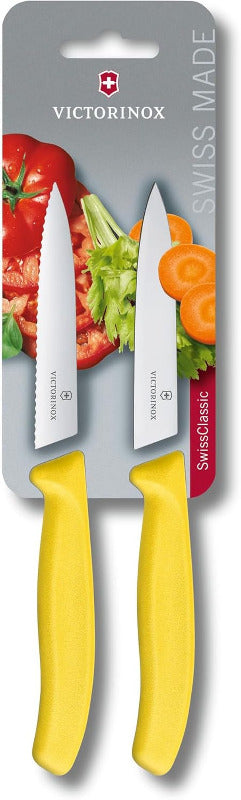 Victorinox Swiss Classic Vegetable Knife Set – Extra Sharp Swiss Made Blades with Ergonomic Black Handles