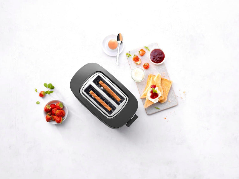 ZWILLING ENFINIGY Long Slot Toaster – Black | 3 Programs, 7 Browning Levels, Roll Rack