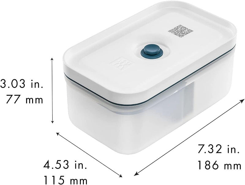 ZWILLING Fresh & Save Vacuum Lunchbox Set – 3-Piece Food Storage Containers, Semitransparent La Mer, BPA-Free Plastic