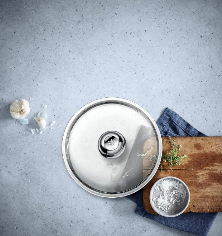 WMF Glass Pan Lid 24cm – Heat-Resistant Glass with Metal Knob